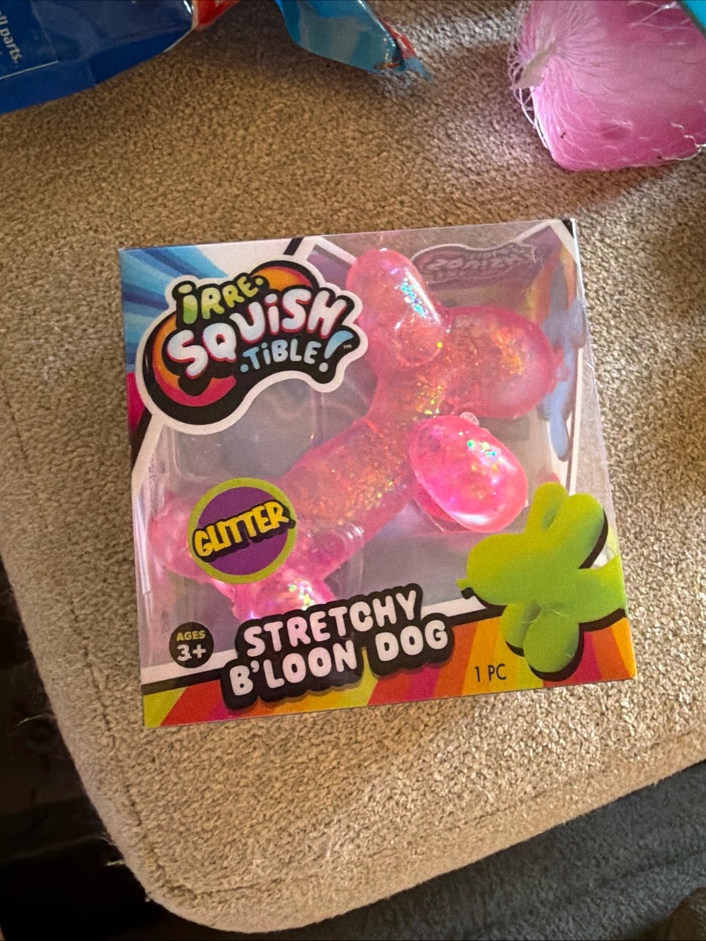 Stretchy B'loon Dog - Pink Glitter